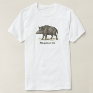 Wild Boar Illustration personalisierbare Mens T - T-Shirt