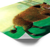 Wild-Boar-Illustration Poster (Ecke)