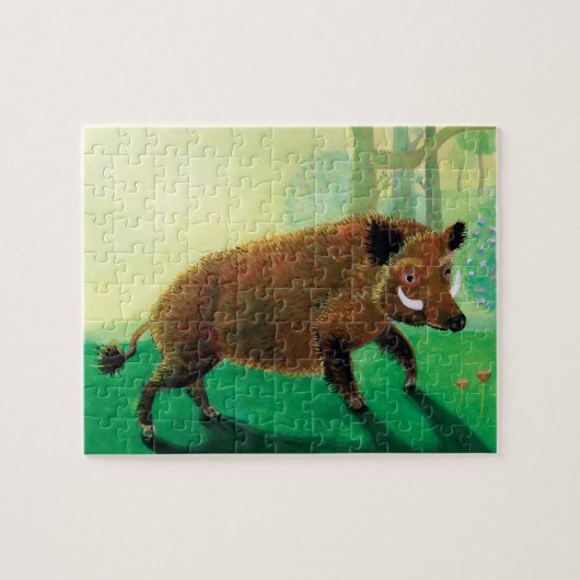 Wild-Boar-Illustration Puzzle (Horizontal)