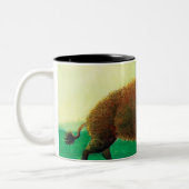 Wild-Boar-Illustration Zweifarbige Tasse (Links)