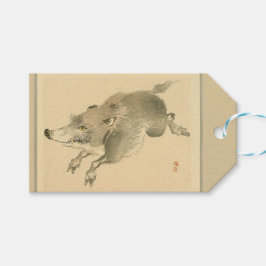 Wild Boar (japanische Kunst) (von Kono Bairei) Geschenkanhänger