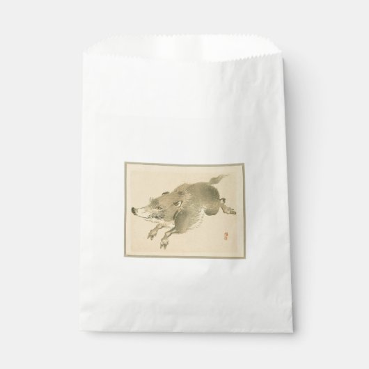 Wild Boar (japanische Kunst) (von Kono Bairei) Geschenktütchen (Vorderseite)