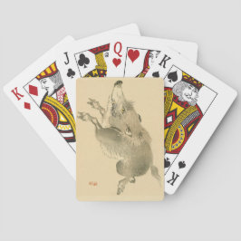 Wild Boar (japanische Kunst) (von Kono Bairei) Spielkarten