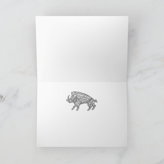 Wild Boar mit Runen Karte (Innenseite)