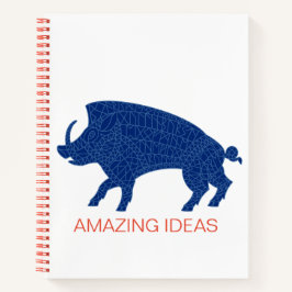 Wild Boar mit Runen Notizblock