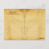 WILD BOAR PIGLET Antikes Zeichnend Tierparkett Postkarte (Rückseite)