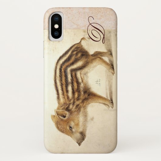 WILD BOAR PIGLET Gezeichnet Monogramm Case-Mate iPhone Hülle (Rückseite)