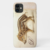 WILD BOAR PIGLET Gezeichnet Monogramm Case-Mate iPhone Hülle (Rückseite)