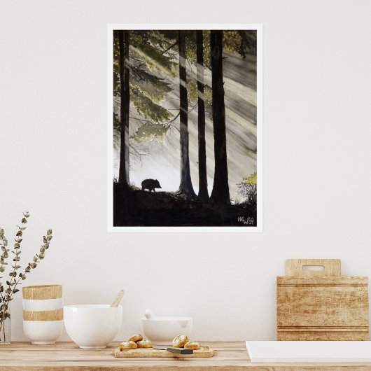Wild Boar Poster (Küche)