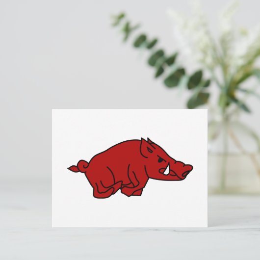 Wild Boar Postkarte (Stehend Vorderseite)