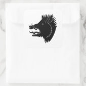 Wild Boar Quadratischer Aufkleber (Tasche)