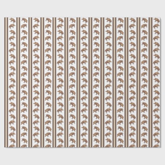 Wild Boar Stripe Geschenkpapier (Flach)