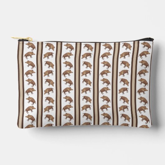 Wild Boar Stripe Zipper Pouch Zubehörtasche (Vorderseite)