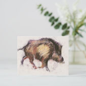 Wild Boar Trotting 1999 Postkarte (Stehend Vorderseite)