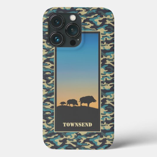 Wild Boar und Camouflage Case-Mate iPhone Hülle (Rückseite)