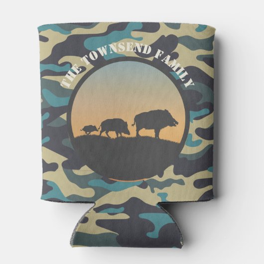 Wild Boar und Camouflage Dosenkühler (Rückseite)
