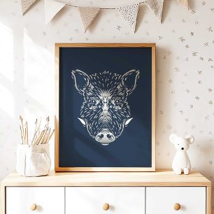 Wild Boar Wald Animal Wild Boar Wall Print Poster