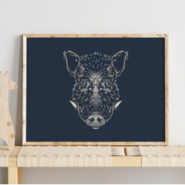 Wild Boar | Wald Animal Wild Boar Wall Print Poster
