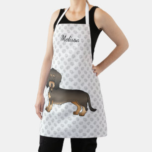 Wild Boar Wire Dackel Cartoon Dog & Name Schürze
