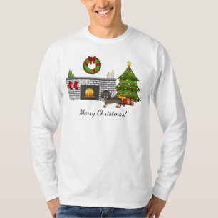 Wild-Boar-Wire-Dackel - Weihnachtssaal T-Shirt
