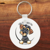 Wild Boar Wirehaired Dachshund Its All About Me Schlüsselanhänger (Vorderseite)