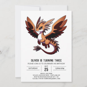 Wild Boho Dragon Birthday Einladung