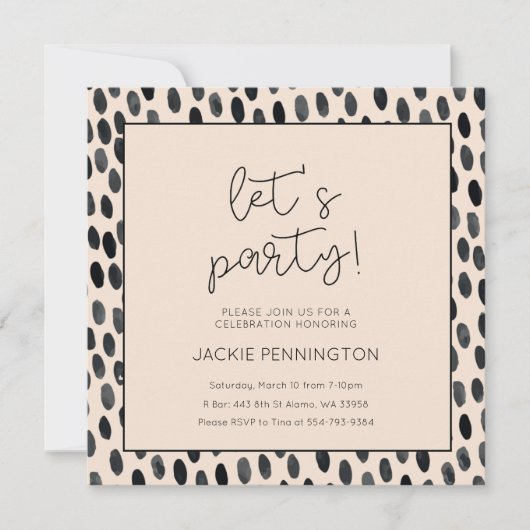 Wild Boho Geburtstagsparty Einladung (Vorderseite)