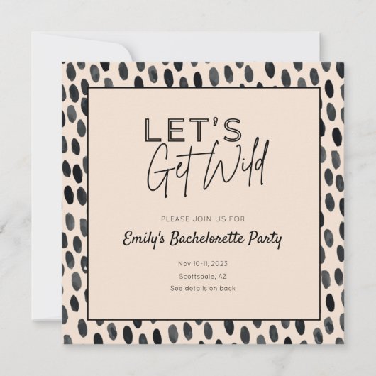 Wild Boho Junggeselinnen-Abschied Einladung (Vorderseite)