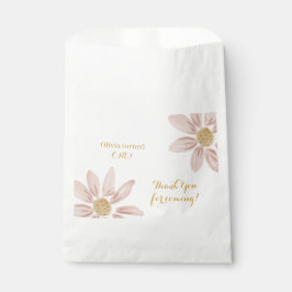 Wild Boho Pink Daisy Baby Birthday Geschenktütchen