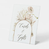 Wild Boho Protea Pampas Grass Cards & Geschenke Sockelschild (Vorderseite)