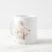 Wild Boho Protea Pampas Grass Floral Personalisier Kaffeetasse (Vorderseite Links)