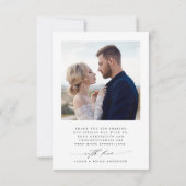 Wild Boho Protea Pampas Grass Floral Wedding Foto Dankeskarte (Rückseite)