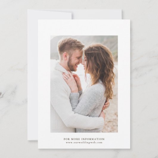 Wild Boho Protea Pampas Grass Floral Wedding Foto Save The Date (Rückseite)