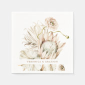 Wild Boho Protea Pampas Grass Floral Wedding Serviette (Vorderseite)