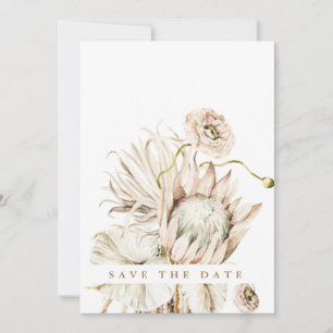 Wild Boho Protea Pampas Grass Hochzeit verblichene Save The Date