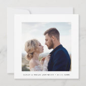 Wild Boho Protea Pampas Grass Wedding Square Foto Dankeskarte (Rückseite)