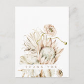 Wild Boho Protea Pampas Grass Wedding Vielen Dank Postkarte (Vorderseite)