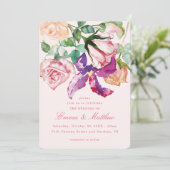 Wild Botanical Maximalism Wedding Einladung (Stehend Vorderseite)