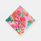 Wild Bougainvillea, Bloom Summer Floral Bohemisch Serviette (Ecke)