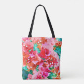 Wild Bougainvillea, Bloom Summer Floral Bohemisch Tasche (Rückseite)