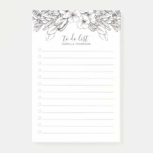 Wild Bouquet Botanische Post-It-Notes Post-it Klebezettel (Vorderseite)