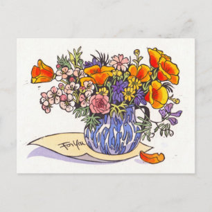 Wild Bouquet for You Postcard Postkarte