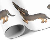 Wild-braune Drahthaare Dackel Niedliches Hundemust Geschenkpapier (Rolleneckpunkt)