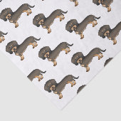 Wild-braune Drahthaare Dackel Niedliches Hundemust Seidenpapier (Ausschnitt)