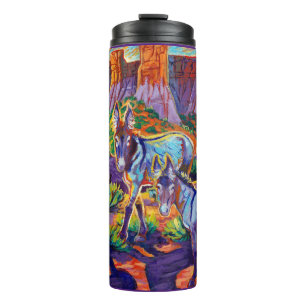 Wild Bray burro Esel Schnurrbart Thermosbecher