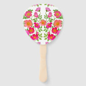 Wild-Briar-Rose Hochzeitspaddelhandfan Fächer (Rückseite)