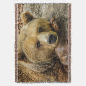 Wild Brown Bear Decke (Vorderseite Vertikal)