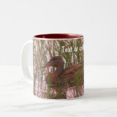 Wild Brown Duck Nature Personalisiert Zweifarbige Tasse (Vorderseite Links)