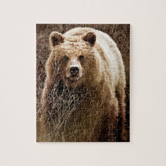 Wild Brown Grizzly Bär - Wildnis Puzzle (Vertikal)