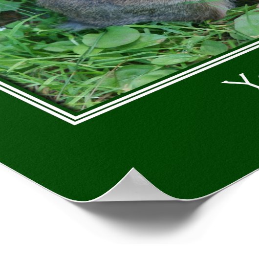 Wild Brown Rabbit Personalisiert Poster (Ecke)